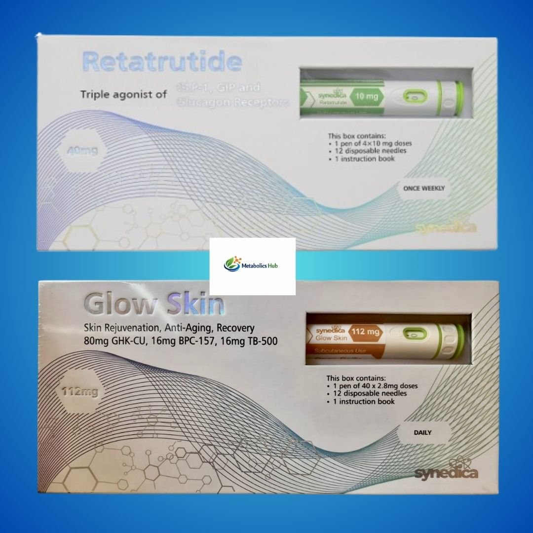 Synedica Retatrutide 40mg + GLOW Skin 112mg Bundle