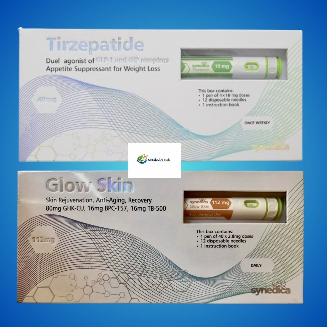 Synedica Tirzepatide 40mg + GLOW Skin 112mg Bundle